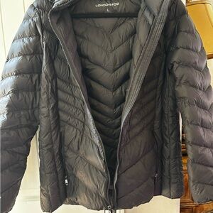 London Fog Black Quilted Packable Puffer Jacket
